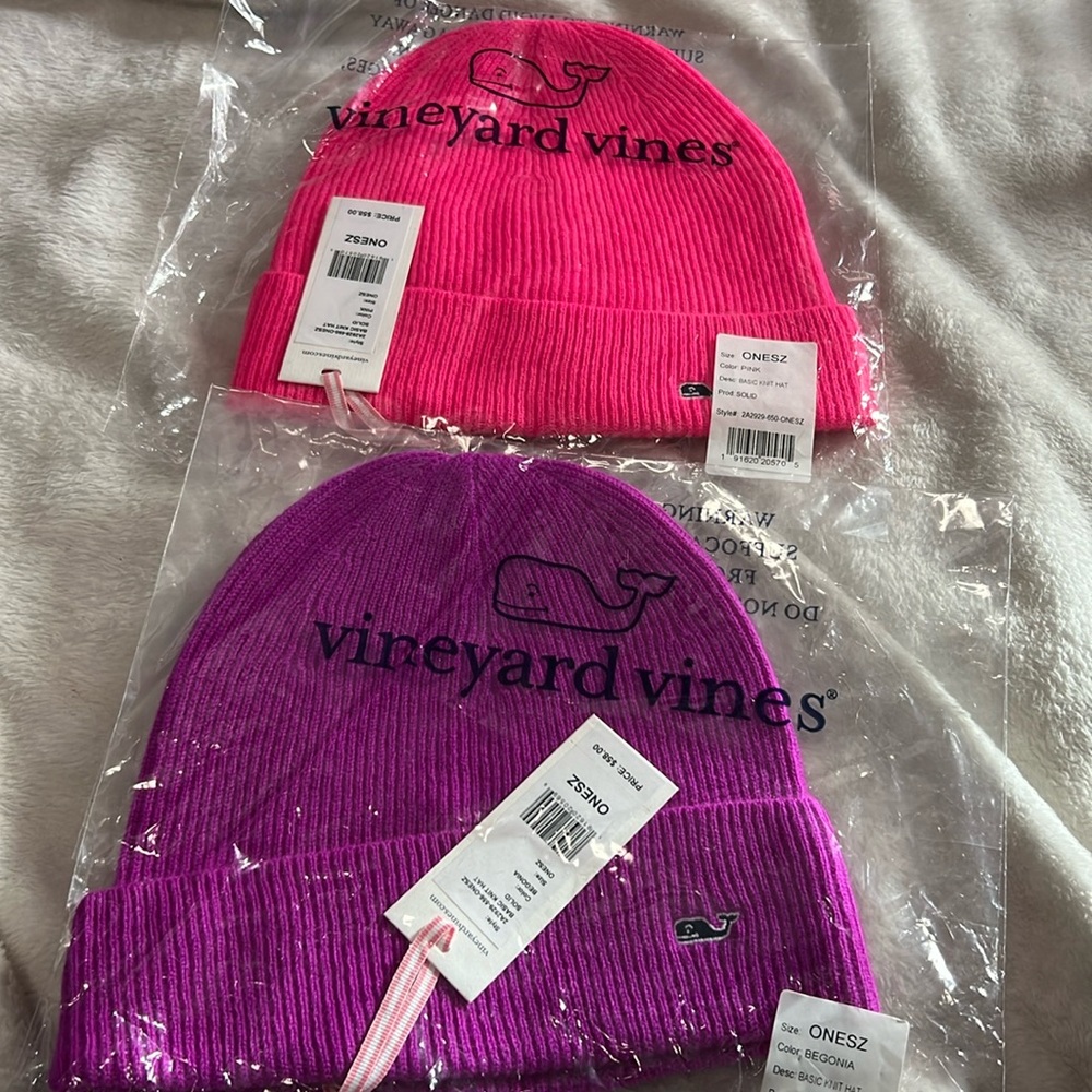 Vineyard Vines Pink or Purple Cashmere Knit Hat
